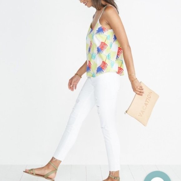 MARINE LAYER Palm Print Verdure Tank Top sz L NEW - Picture 4 of 9